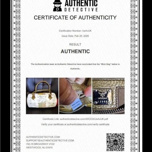 MCM White and Gold Handbag Euc - Picture 2 of 16